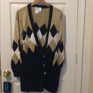 Anne Klein tunic sweater with buttons